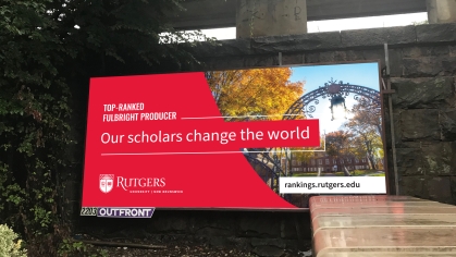 Rutgers–New Brunswick fulbright scholars billboard
