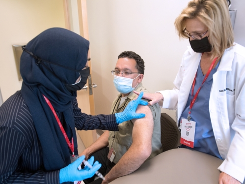 vaccine at a clinic